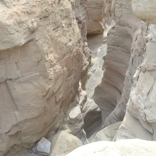 Looking into the slot canyon