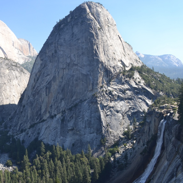 Nevada Fall, Liberty Dome, and Half Dome