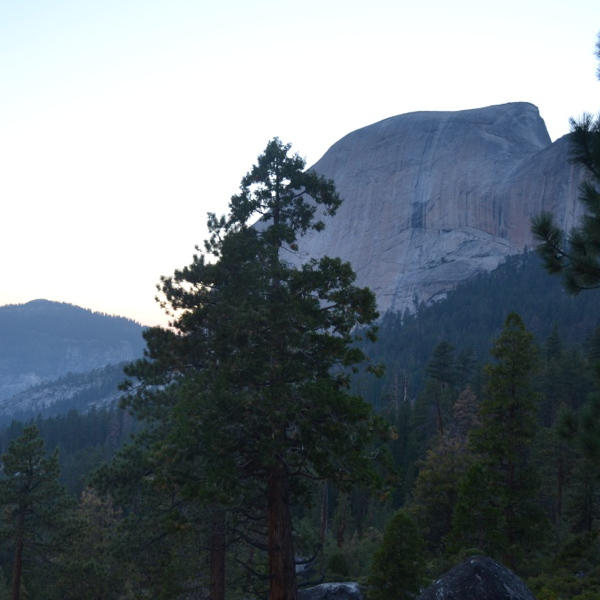 Cmapsite view of Half Dome