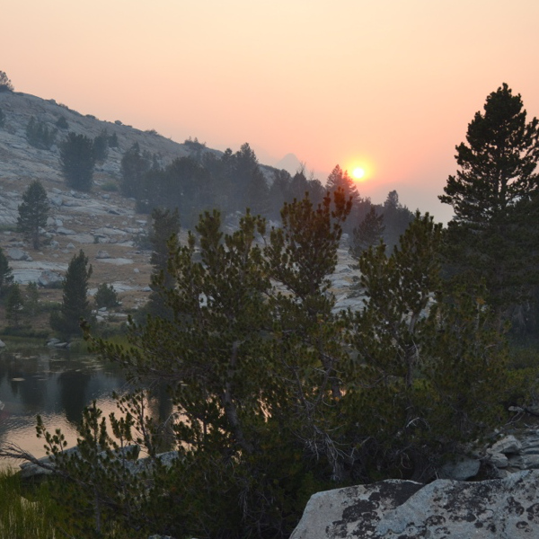 Sunset in Dusy Basin