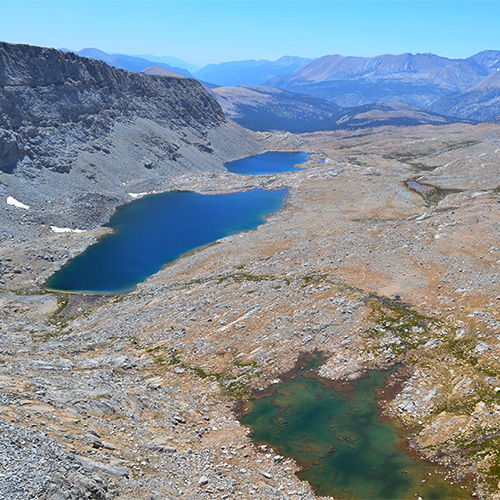 South side of Forester Pass