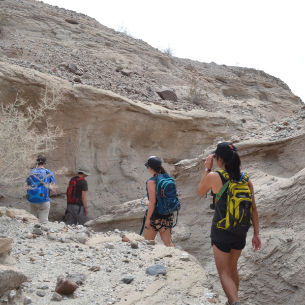 Trail to enter the slot canyon