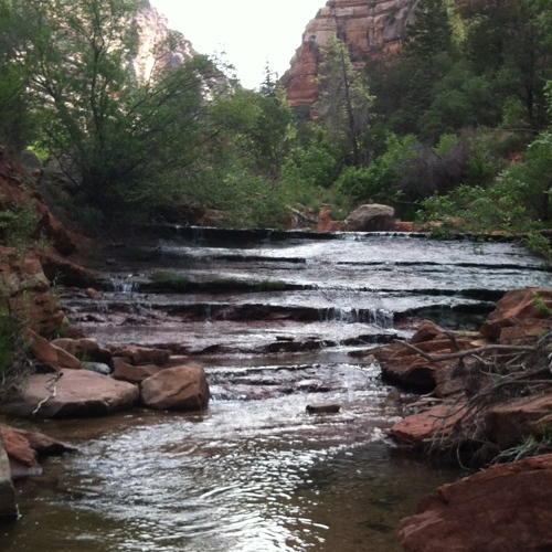 Creek cascades